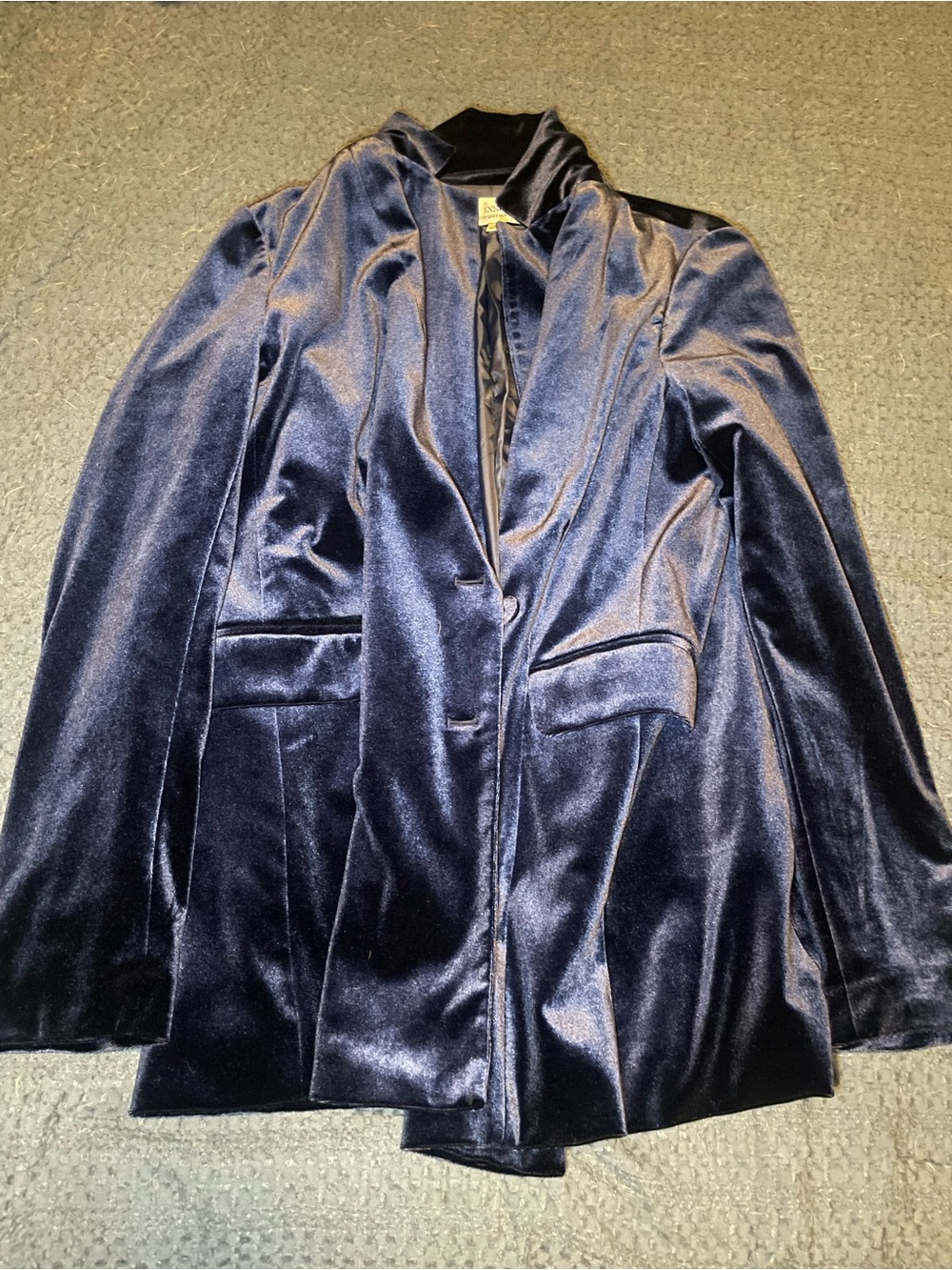 Women’s Velvet Blazer Jacket - Navy